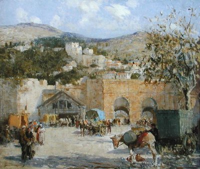 Vízszállítók Gibraltáron (olaj, vászon) alkotó: William Lee Hankey