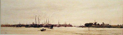 Dordrecht (akvarell papíron) alkotó: William Lionel Wyllie
