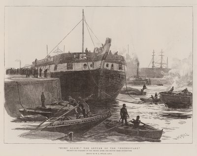 Újra otthon: a Foudroyant visszatérése alkotó: William Lionel Wyllie