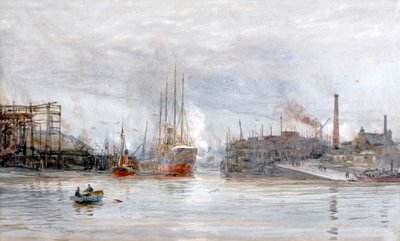 A Kelvin torkolata (akvarell) alkotó: William Lionel Wyllie