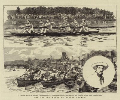 Művészünk feljegyzései a Henley Regattán alkotó: William Lionel Wyllie