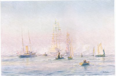Portsmouth kikötője 1912, 1915 alkotó: William Lionel Wyllie