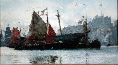 Ramsgate kikötője alkotó: William Lionel Wyllie