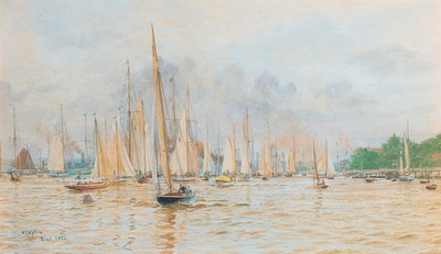 Regatta Kielben alkotó: William Lionel Wyllie
