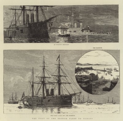 A brit flotta látogatása Triesztben alkotó: William Lionel Wyllie