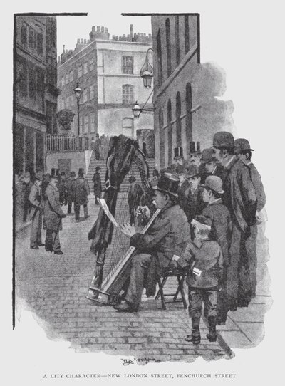 Egy városi karakter, New London Street, Fenchurch Street (litho) alkotó: William Luker