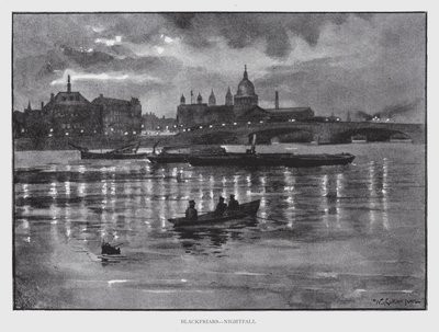 Blackfriars, Nightfall (litho) alkotó: William Luker