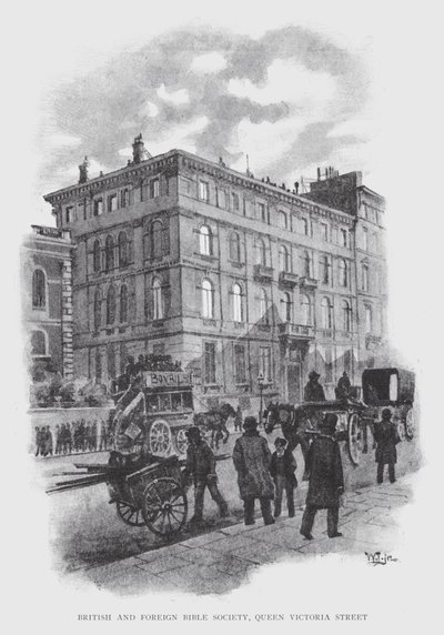 Brit és Külföldi Biblia Társaság, Queen Victoria Street (litho) alkotó: William Luker
