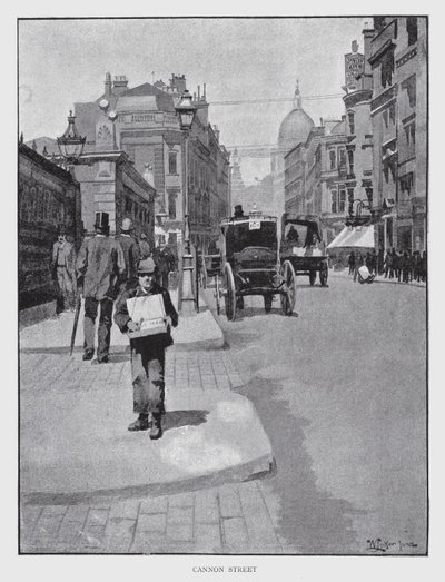 Cannon Street (litho) alkotó: William Luker