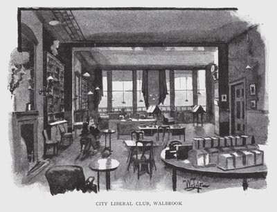 City Liberal Club, Walbrook (litho) alkotó: William Luker