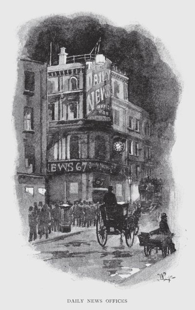 Daily News Offices (litho) alkotó: William Luker