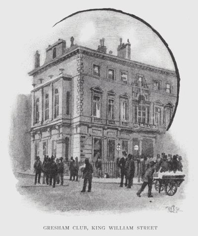 Gresham Club, King William Street (litho) alkotó: William Luker