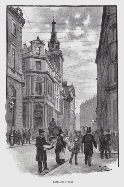 Lombard Street (litho) alkotó: William Luker