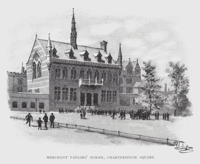Merchant Taylors School, Charterhouse Square (litho) alkotó: William Luker