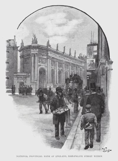 National Provincial Bank of England, Bishopsgate Street, belül (litho) alkotó: William Luker