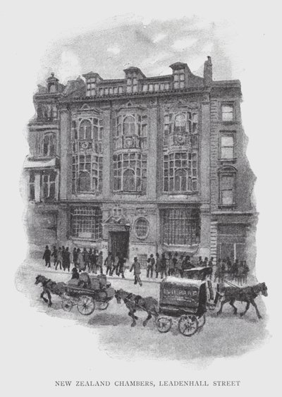 New Zealand Chambers, Leadenhall Street (litho) alkotó: William Luker