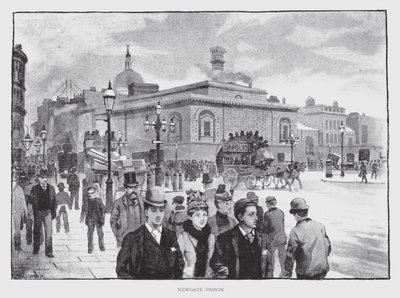Newgate börtön (litho) alkotó: William Luker