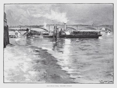 Old Swan Pier, Thames Street (litho) alkotó: William Luker