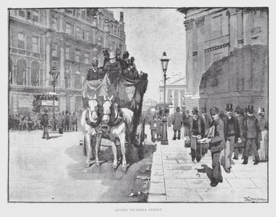 Queen Victoria Street (litho) alkotó: William Luker