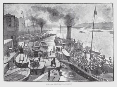 Szállítás a London Bridge-ről (litho) alkotó: William Luker