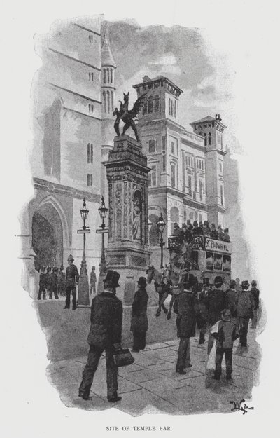 Temple Bar helye (litho) alkotó: William Luker