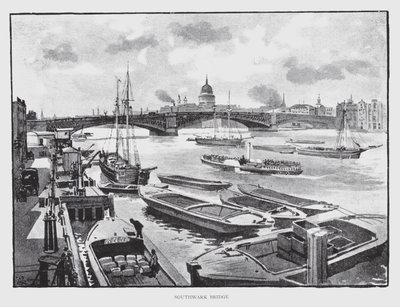 Southwark híd (litho) alkotó: William Luker