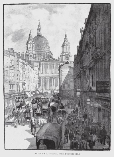 Szent Pál-székesegyház a Ludgate-dombról (litho) alkotó: William Luker