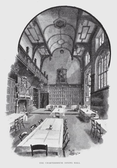 A Charterhouse étkező (litho) alkotó: William Luker