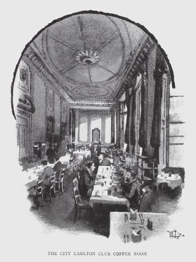 The City Carlton Club Coffee Room (litho) alkotó: William Luker