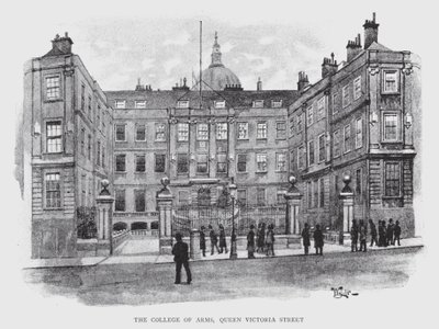 The College of Arms, Queen Victoria Street (litho) alkotó: William Luker