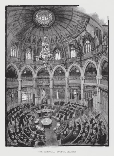A céhterem, tanácsterem (litho) alkotó: William Luker