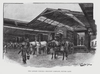 The London Parcels Delivery Company, Fetter Lane (litho) alkotó: William Luker