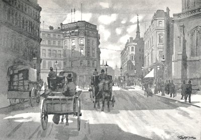 The Mansion House Station, District Railway Queen Victoria Street, 1891 alkotó: William Luker