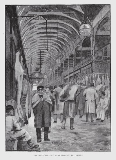 A Metropolitan Meat Market, Smithfield (litho) alkotó: William Luker