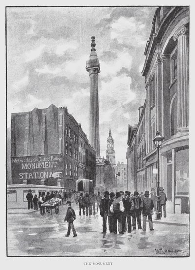 Az emlékmű (litho) alkotó: William Luker