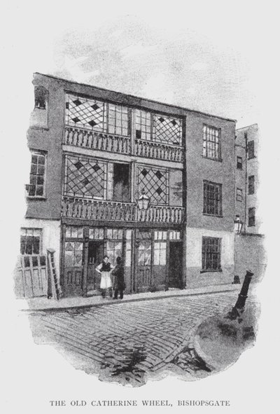 Az Old Catherine Wheel, Bishopsgate (litho) alkotó: William Luker