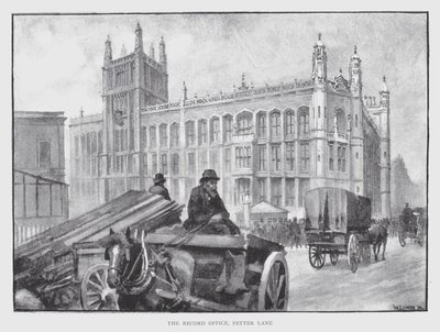 The Record Office, Fetter Lane (litho) alkotó: William Luker