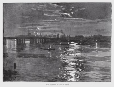 Temze Southwarkban (litho) alkotó: William Luker