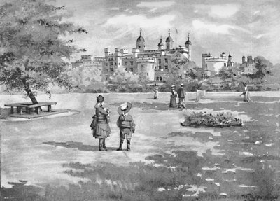 A londoni Tower a Trinity Square felől, 1891 alkotó: William Luker
