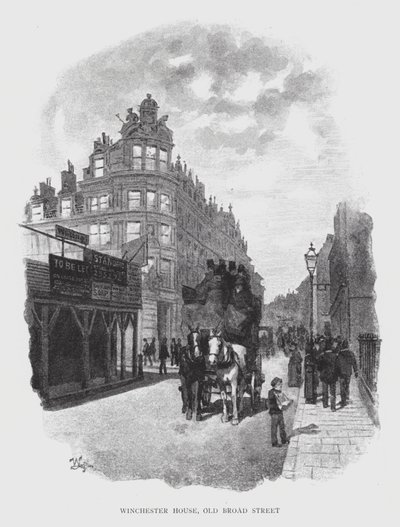 Winchester House, Old Broad Street (litho) alkotó: William Luker