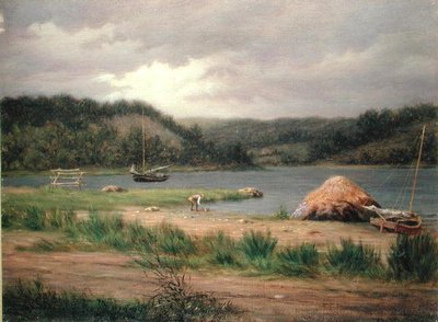 Clamming, Long Island (olaj, vászon) alkotó: William M Davis