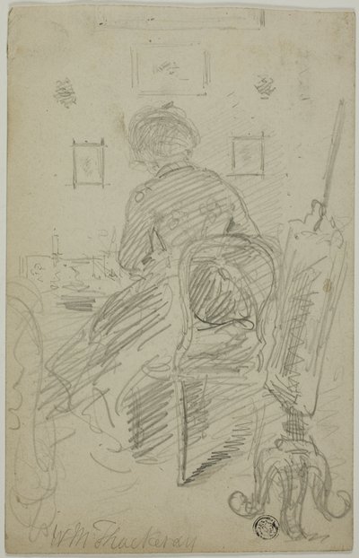 Lady Writing (hátulnézet) alkotó: William Makepeace Thackeray