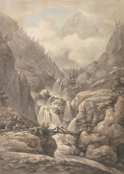 Egy chaisse áthalad az Alpokon alkotó: William Marlow