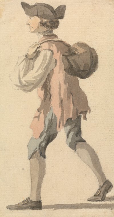 Férfi hordozó köteg a hátán alkotó: William Marlow