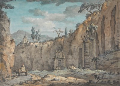 Ökörkocsi a posillipoi barlangban alkotó: William Marlow