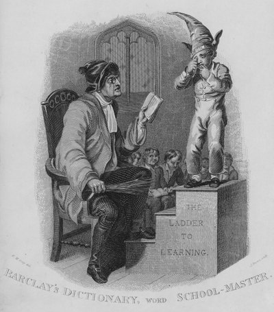 Barclays Dictionary, szó: Iskolamester (metszet) alkotó: William Marshall (after) Craig