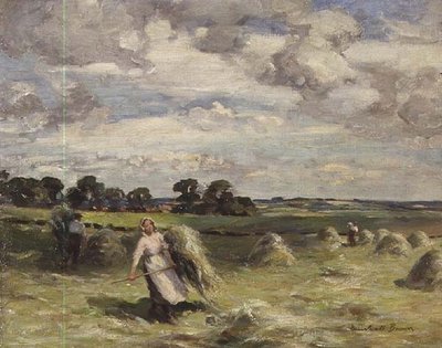 Betakarítás Saltoun közelében, Kelet-Lothian államban alkotó: William Marshall Brown