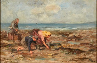 Kagylógyűjtők (olaj, vászon) alkotó: William Marshall Brown