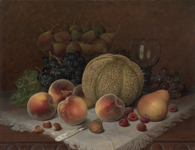 Csendélet sárgadinnyével alkotó: William Mason Brown