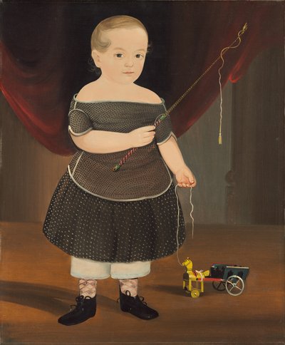 Fiú játéklóval és kocsival alkotó: William Matthew Prior